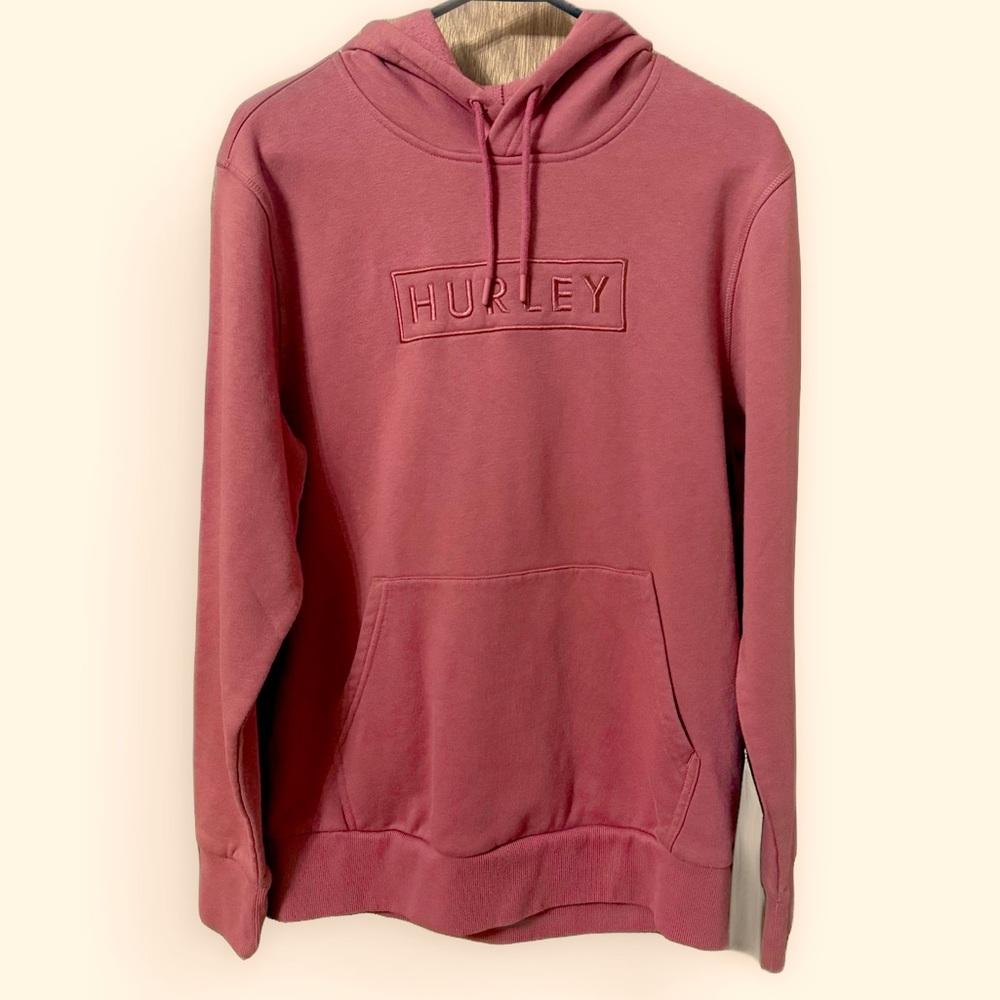 Hurley Men's Burnt Orange Hoodie Size Small